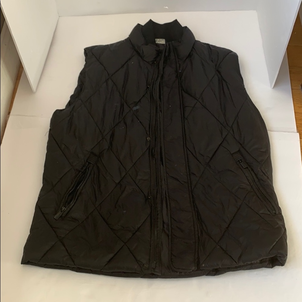 Zara Man Lightweight Puffer Black Vest Size L Gem